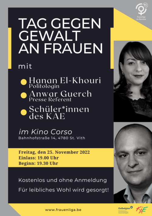 25/11/2022 – Vortrag zum Internationalen Tag gegen Gewalt an Frauen