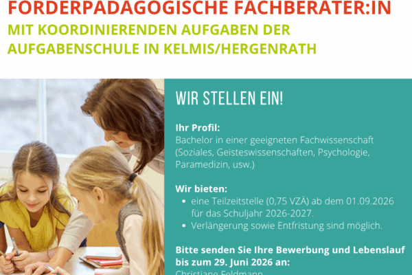 KoordinatorIn der Hausaufgabenschule (m/w/d) gesucht